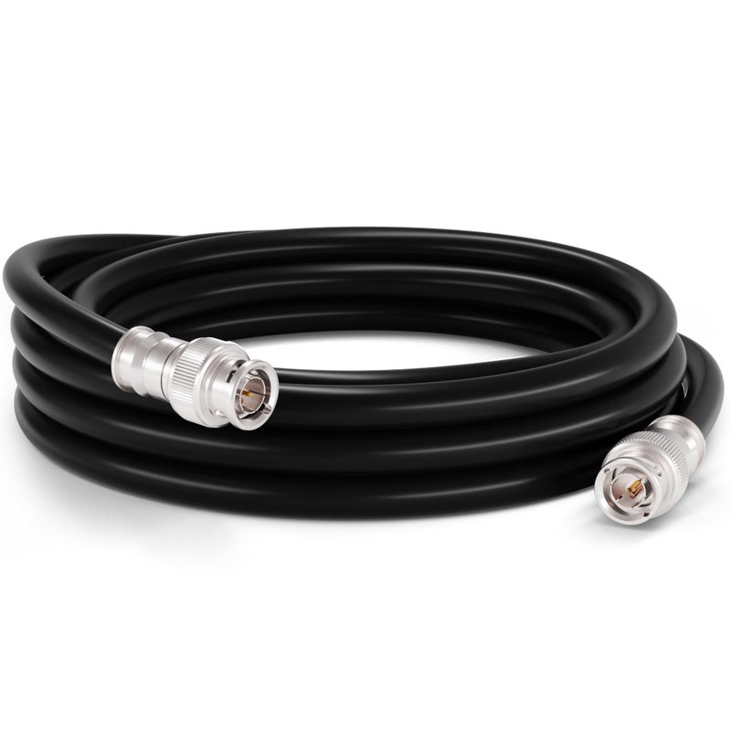 THE CIMPLE CO 15 FT BNC Cable with 2 Male BNC Connections - 75 Ohm, Low Loss HD-SDI and SDI Cable - Black, 15 Feet (4 Meters) - Image 1